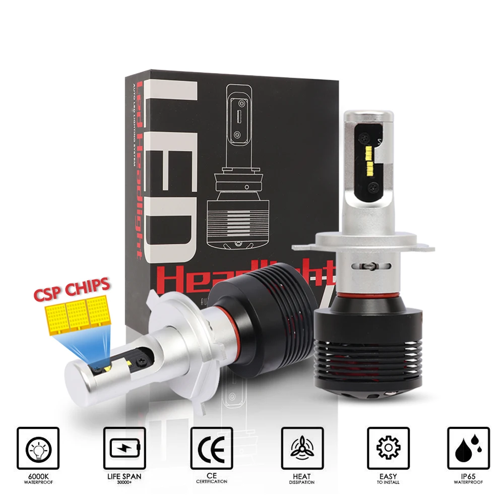 

CJXMX 2Pcs H4 LED H1 H3 H7 H11 HB3/9005 HB4/9006 Car Headlight Bulbs Kit 16000LM/pair 6500K Auto Fog Lamp 12V 24V LED Car Lights