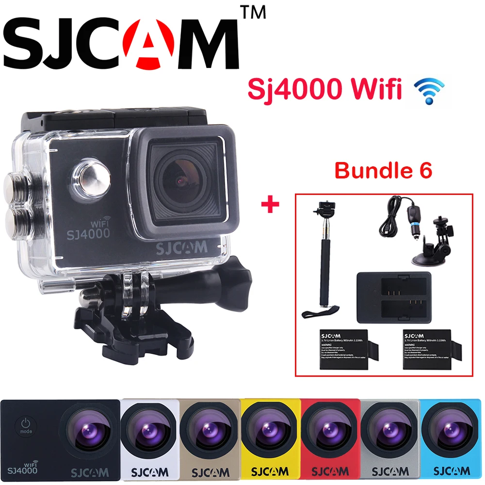 Original SJCAM 2 Screen SJ4000 WIFI font b Action b font Camera Sports Mini DVR 2Battery