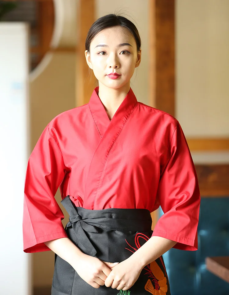 Новый мужской повара костюм японская школьная форма в Корейском стиле кухонная униформа официанта рубашка для работника отеля