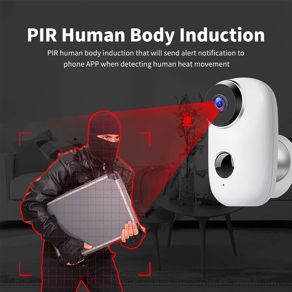 Wifi 1080 P наружный аккумулятор камеры безопасности монитор с питанием от PIR водонепроницаемый беспроводной Cam поддержка телефона удаленный широкий угол