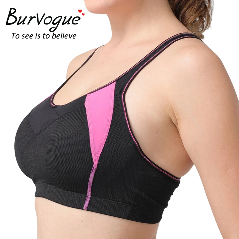 Plus Size Women Stretch Breathable Yoga Sports Bra