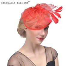 Винтаж перо Свадебный Коктейль волос Люкс Великий Гэтсби головной убор для чародей Свадебная вечеринка EL2406