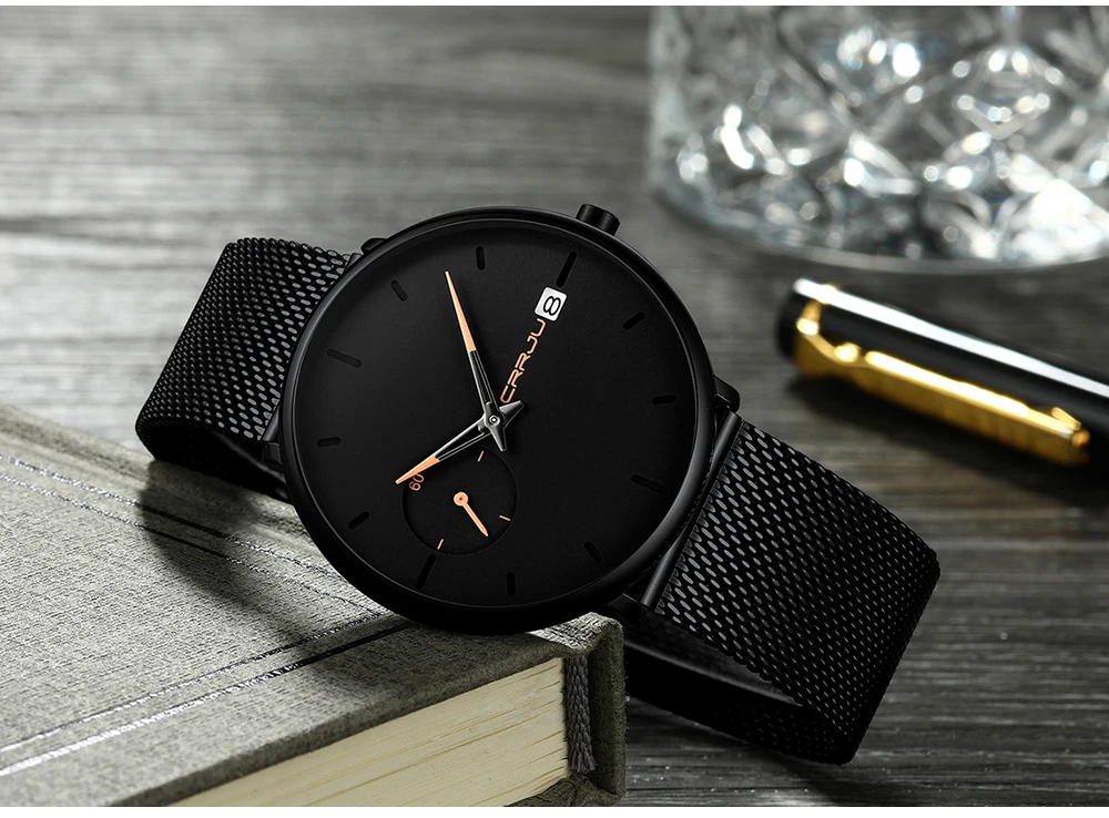 CRRJU часы Для Мужчин Кварцевые лучший бренд аналоговые военные мужские часы Для мужчин Спорт армия часы Водонепроницаемый Relogio Masculino 2258