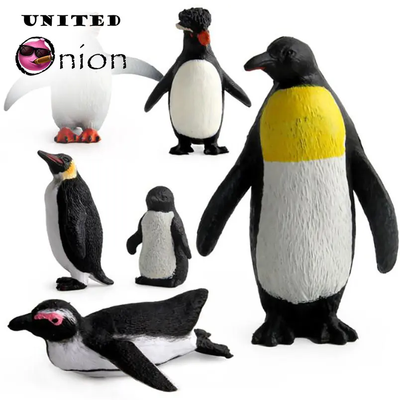 

Realistic Penguin Figures Model Toys simulation ocean animal Ornaments High Quality Vinyl Vivid Collection Inspire Kid's Gift