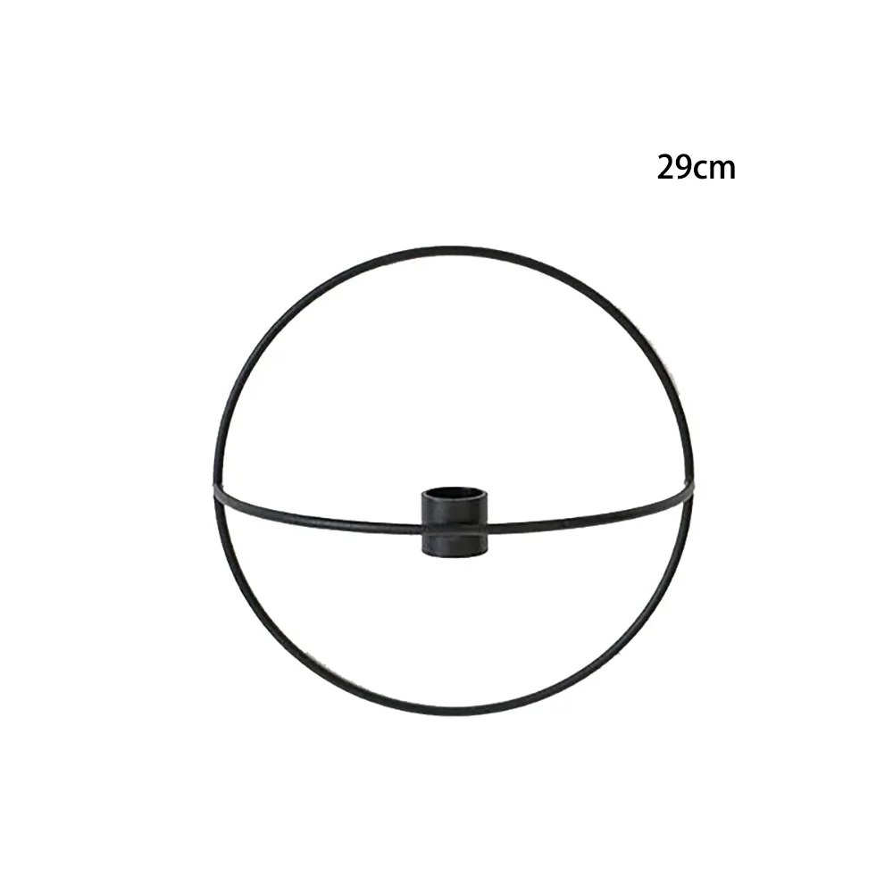 3D геометрический подсвечник металлический настенный подсвечник в скандинавском стиле бра домашний декор для ресторана в спальню уникальный элегантный - Цвет: black 29cm