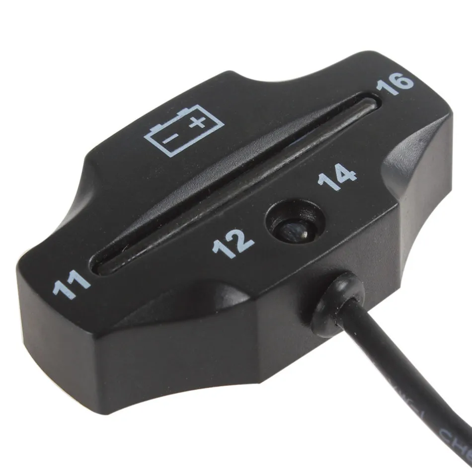 IZTOSS 12 В светодиодный черный Мини Ромбический цифровой индикатор заряда батареи измеритель напряжения для авто мотоцикла ATV трактора Троллинг двигателя