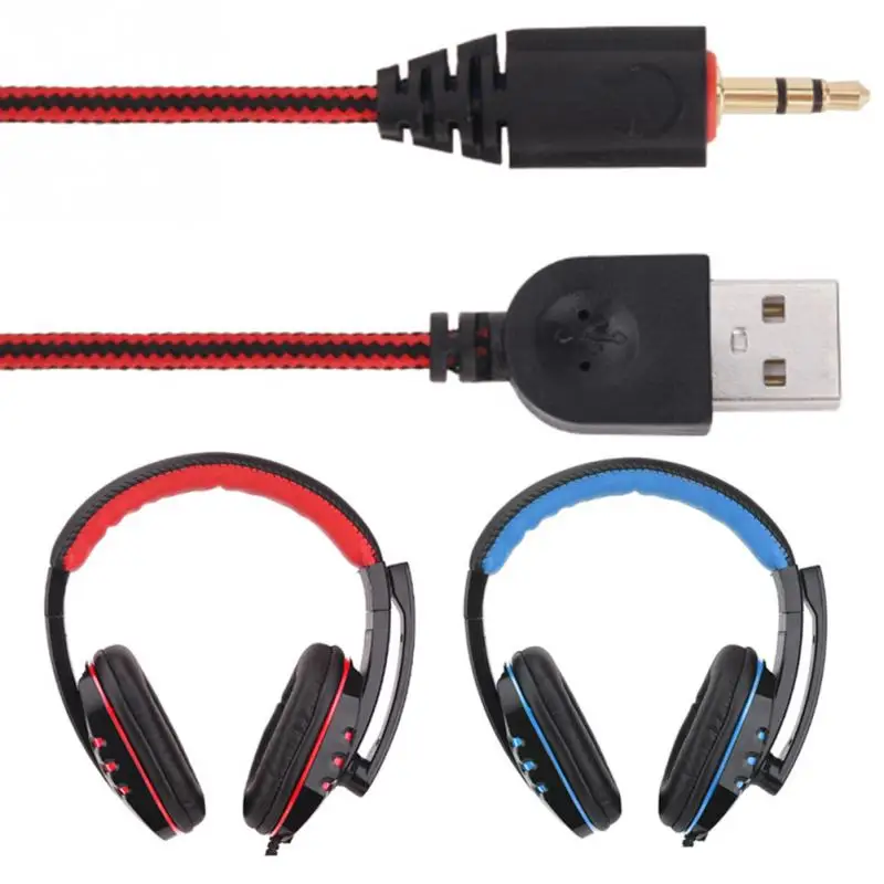 Игровая гарнитура стереонаушники с микрофоном для компьютера PC ноутбук геймер с светодиодный подсветкой над ухом светящийся