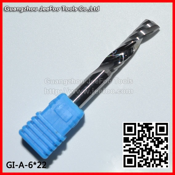 

6*22 ONE FLUTE SPIRAL ENDMILL/ CNC Carving Tools,Engraving router bits for Acrylic A series