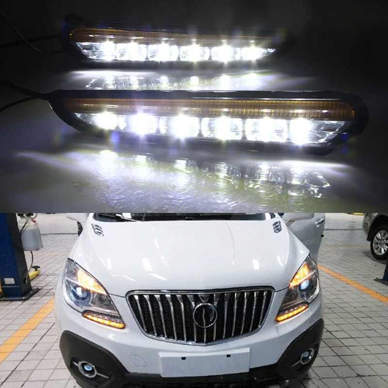 Автомобильная проблесковая 1 пара для Buick Encore Opel Mokka 2012 2013 2014 2015 светодиодный DRL