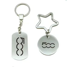 1 шт. авто брелок для Fiat 500 логотип металлический брелок с жетоном Брелок эмблема брелок