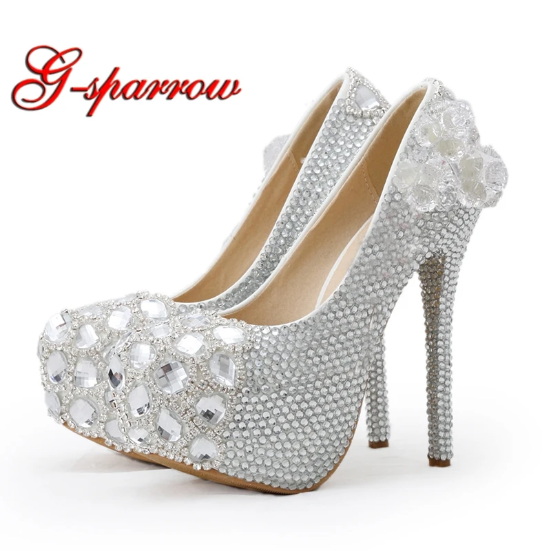 Cinderella Prom Pumps Graduate Farewell Ceremony Shoes