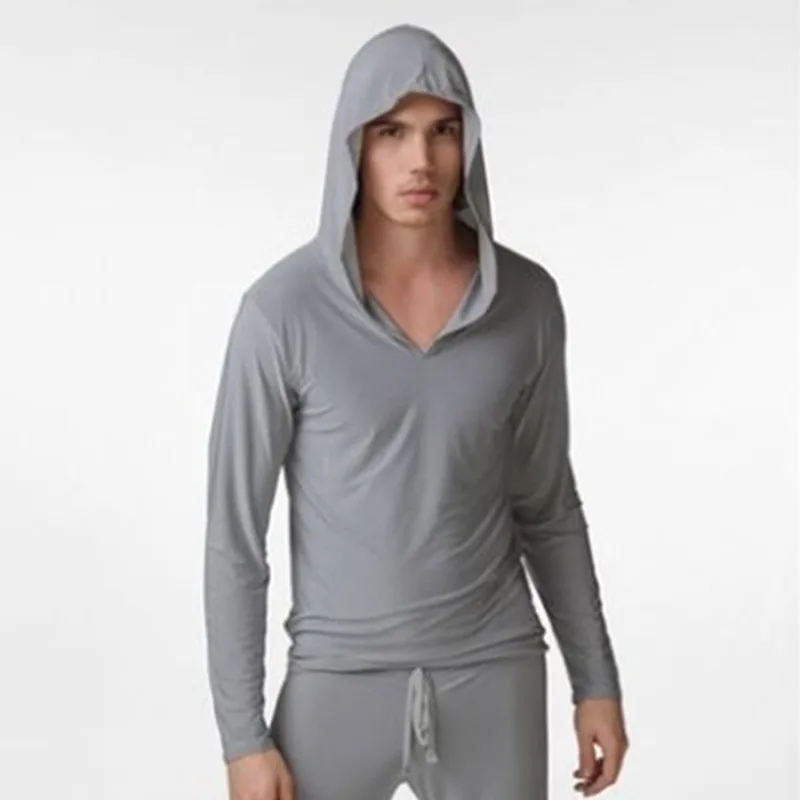 Sleepwear Men\x27s Men with A Hood Sweatshirt Loose Casual Long sleeve