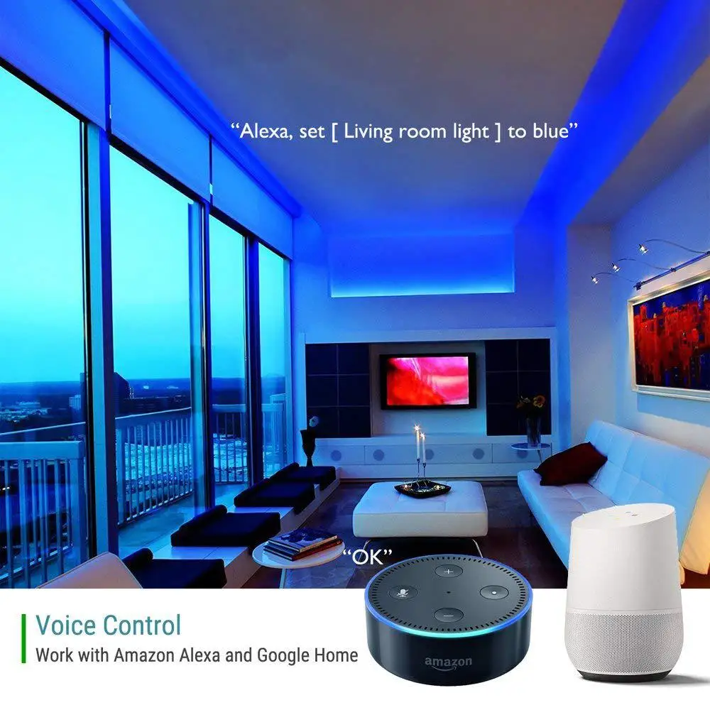 Мини wifi RGB/RGBW контроллер полосы музыкальный контроллер Amazon Alexa Google Home телефон wifi контроллер для полосы света