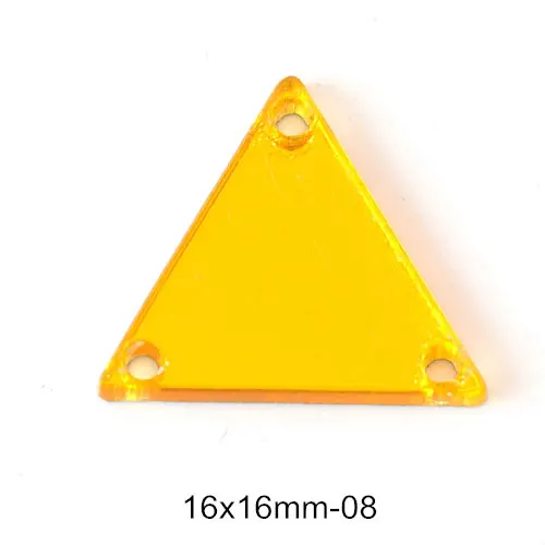 16x16mm-P08 50 шт золотые акриловые пришивные стразы с плоской задней стороной зеркальные акриловые золотые Пришивные из стразов для одежды аксессуары B7066 - Цвет: 16x16mm-P08