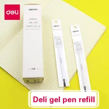 Deli гелевая ручка повторная заливка корейский прекрасный 20 шт 0,5 мм 0,38 мм 0,35 мм черная Заправка для гелевой ручки простые канцелярские принадлежности для студентов Tinta Para