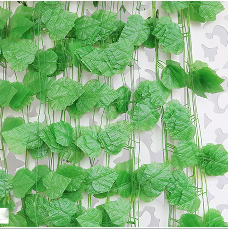 240cm Long Artificial Plants Green Ivy Leaves Artificial Grape Vine Fake Foliage Leaves Home