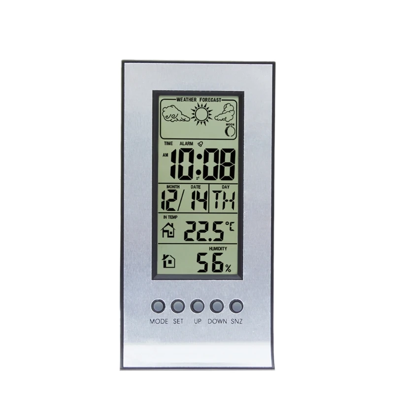 

LCD Touch Screen Weather Station Displays Temperature Humidity Indoor Outdoor Sensor