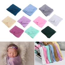 40*150 см детское одеяло для новорожденных, мягкое одеяло для пеленания, вязаное крючком одеяло, реквизит для фотосессии