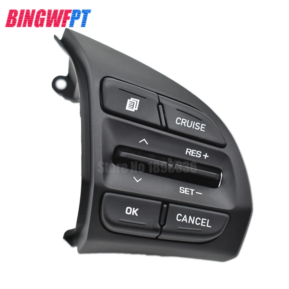 

Black Car Cruise Control Steering Wheel Buttons Switch right side for Hyundai Elantra AD Solaris 2017 2018 1.6L 2016 1.4T
