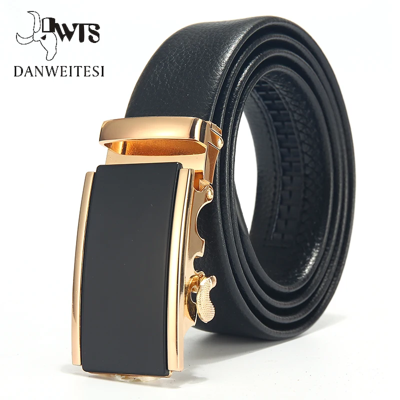 

[DWTS]Brand Men's Belt new material Belts for Man Male Waistband Black Super fiber Leather 3.5cm Width 95-125cm