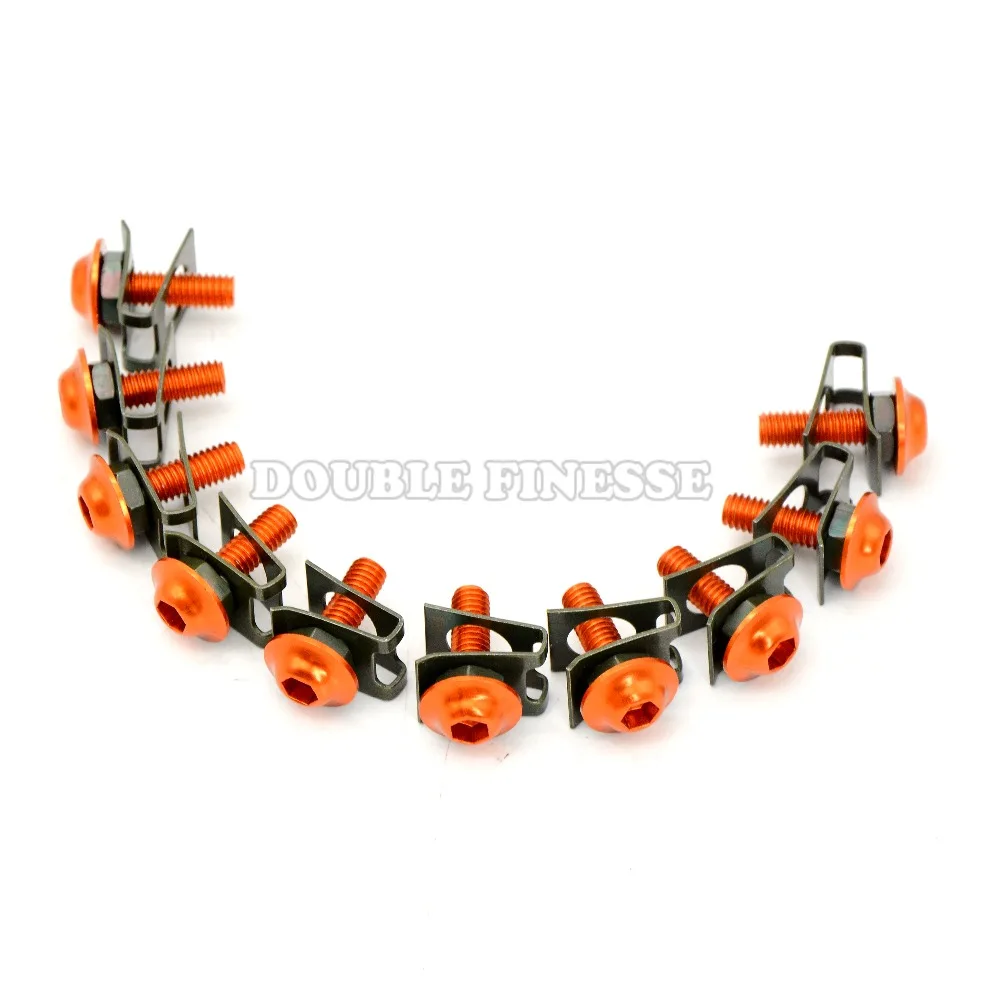 

orange 6mm CNC motorbike body work fairing bolts screwse for KTM 690 SMC 1190 Adventure/R honda cbr600rr cbr954rr cbr 600