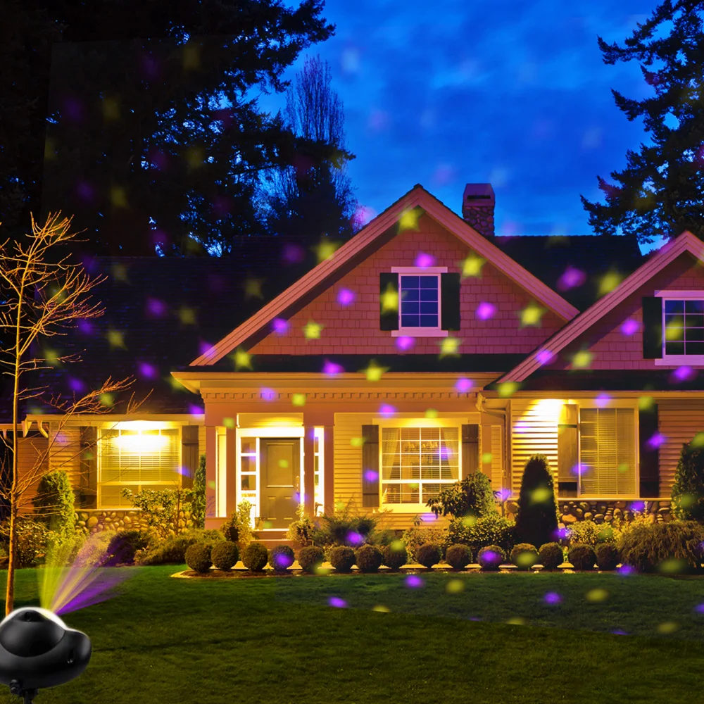 

Moving Star Snowfall Projector Light IP65 Waterproof Outdoor Garden Decorative Lawn Lamp Disco Light Christmas Snowflake
