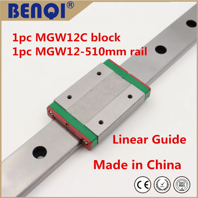 low price linear guide square rail MGW12 Length 500mm + 1pc flange