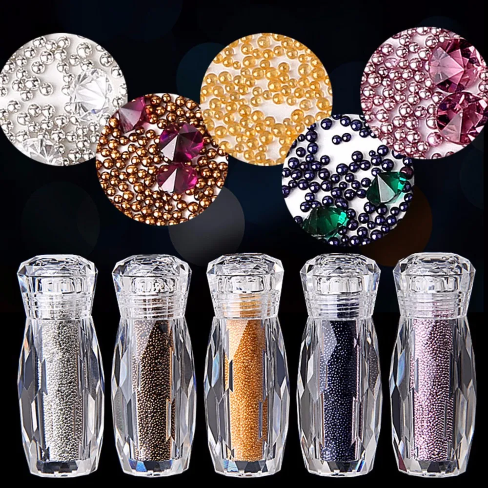 1 бутылка мини крошечные Стразы стеклянные микро-бусины 3D Блеск Дизайн ногтей аксессуары 2,5x6,4 см новые модные