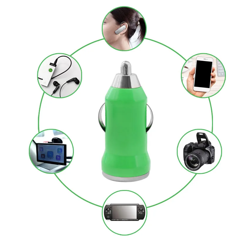 Car Charger USB Car Charger Digital 5V 1A Aluminium Fast Charging Voltage quick charge 3.0 fast charger For Iphone 6s 6plus SE (2)