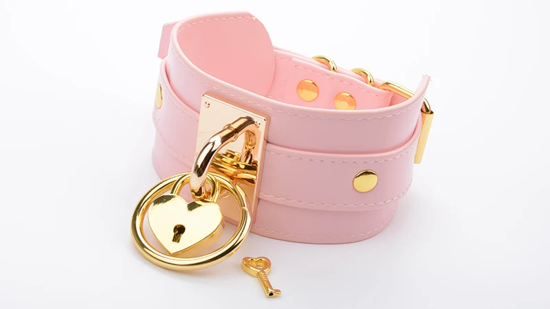 Oversized Harajuku Buckle Rock Handmade Layer Leather Collar Choke Large O Round Gold Silver BDSM Choker Fetish Collar Necklace 7