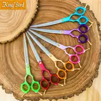 Professionele Hond Grooming Scharen Curve 7 Inch Gebogen Schaar Licht gewicht 6 kleur Japan 440C Kingbird TOP KLASSE NIEUWE