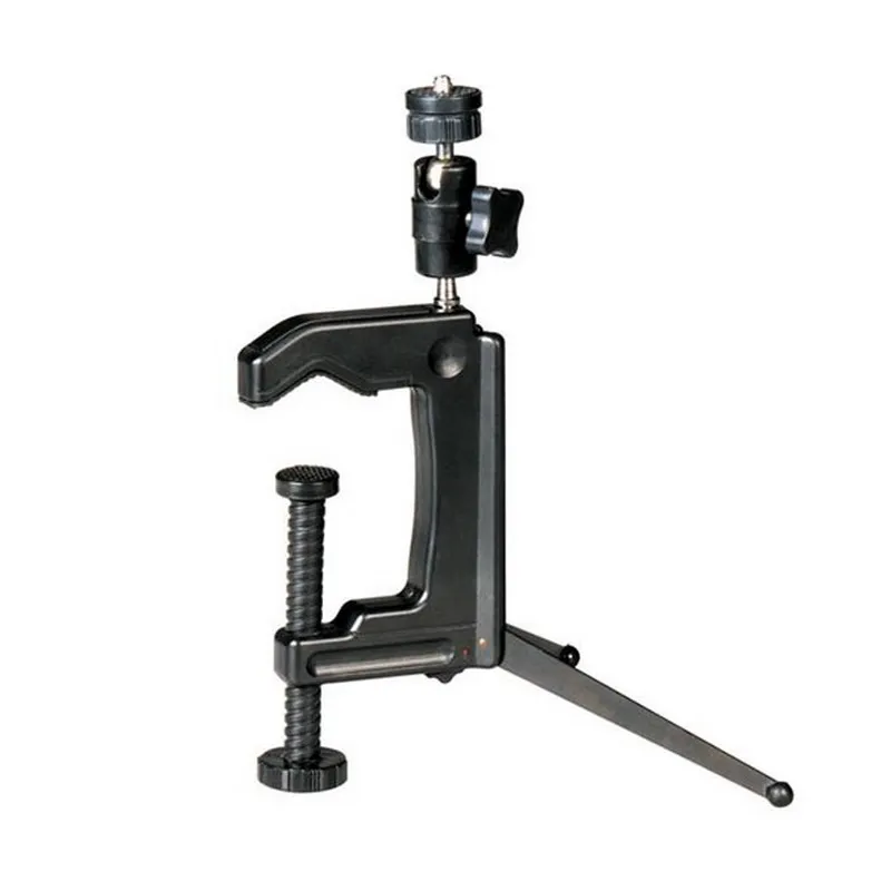 

Mini Portable Clamp Tripod Swiveling C-Clamp 1/4-20 screw Table Clamp Tripod Camera Stand for Camera Camcorder DSLR
