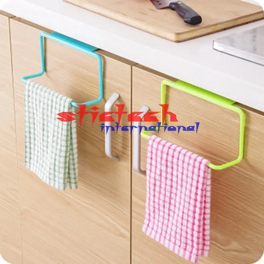 by dhl 120pcs Over Door Tea Towel Holder Rack Rail Cupboard Hanger Bar