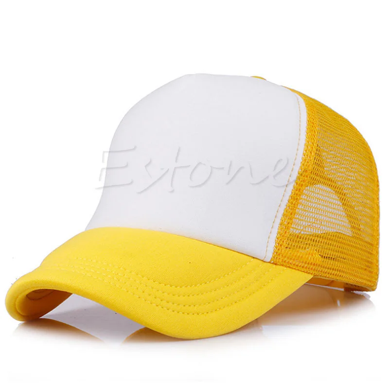 Детская кепка для мальчиков и девочек, бейсбольный берет, детская кепка, шапка - Цвет: yellow and white
