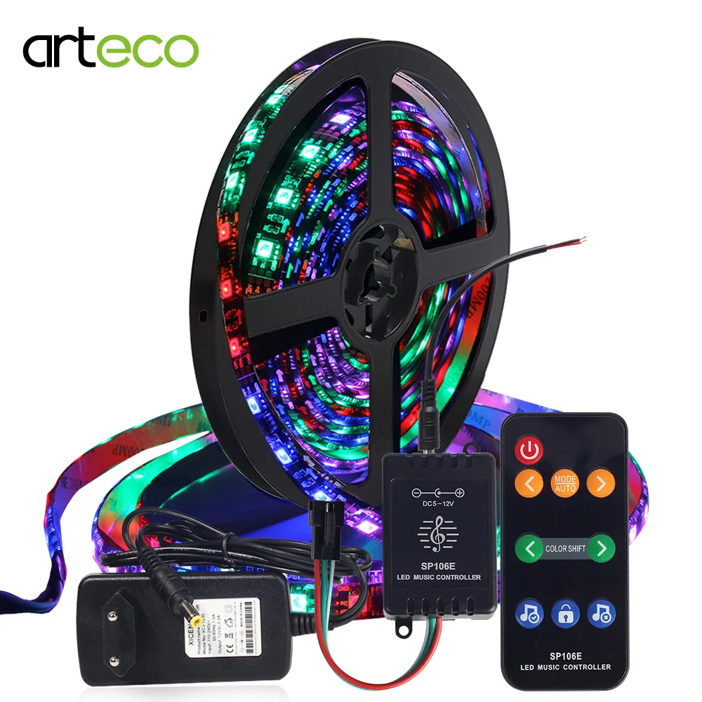 DC 12 В Светодиодная лента 2811 WS2811 цифровой RGB гибкий светильник для телевизора