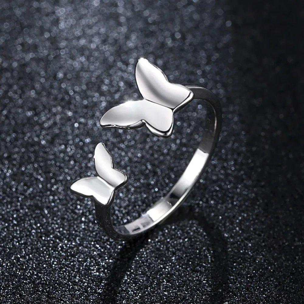 

brand new AAA cubic zirconia butterfly shape Top quality clear stone finger ring, brilliant ,party accessaries adjustable ring
