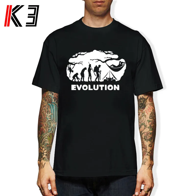 

K3 T-Shirt New Men Print T-Shirt Bushcraft Hammocking Evolution Men's T-Shirt All Size Sleeveless Tee Shirt