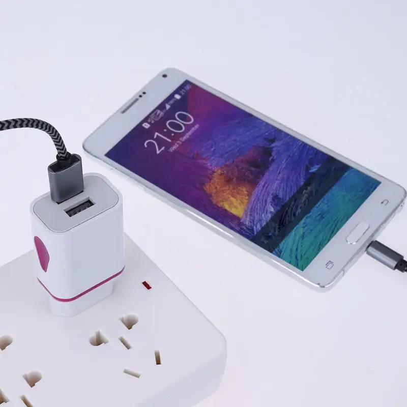 Универсальный штепсельная вилка европейского стандарта 5 в 2 1 А двойной usb