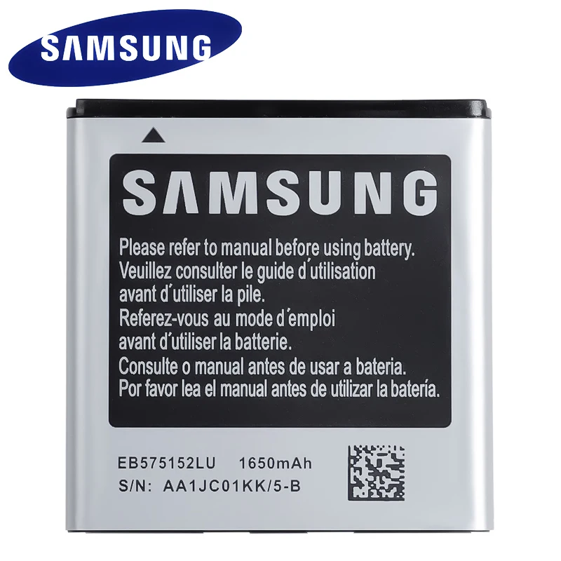 SAMSUNG Original Mobile Phone Battery EB575152LU For Samsung Galaxy S I9000 i9001 I9003 I589 I8250 I919 D710 I779 i9105 1650mAh | Мобильные
