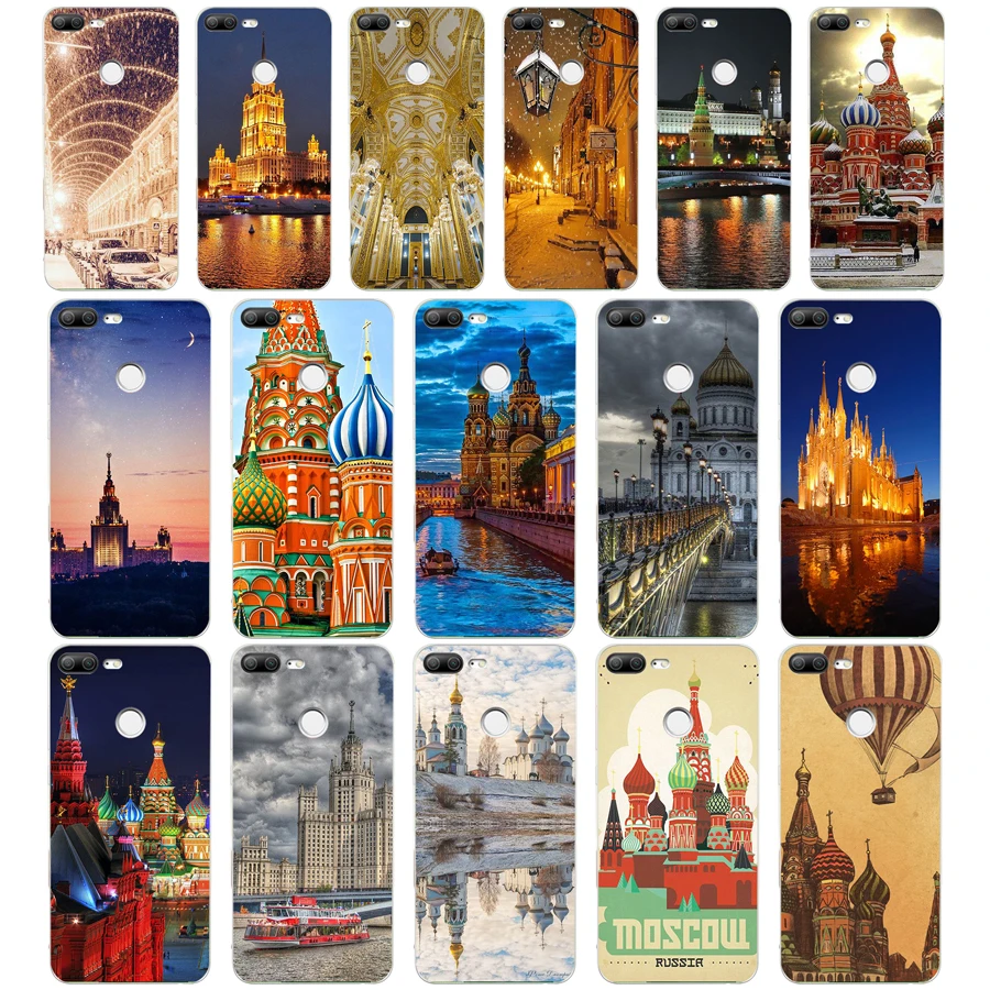51AQ Welcome to the beautiful Moscow of Russia Soft Silicone Tpu Cover phone Case for huawei Honor 9 Lite 10 p lite case | Мобильные