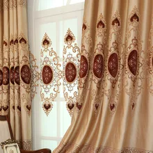 Шторы в простом стиле для ткань для гостиной Спальня роскошные европейские Роскошные полые синель вышивка вилла
