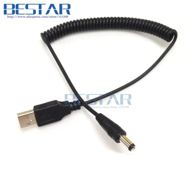 

5V 2A USB To DC Stretch Spring Power charge cable 1m 3ft DC 2.0*0.6mm 2.5*0.7mm 3.0*1.1mm 3.2*0.9mm 3.5*1.1mm 3.5*1.35mm