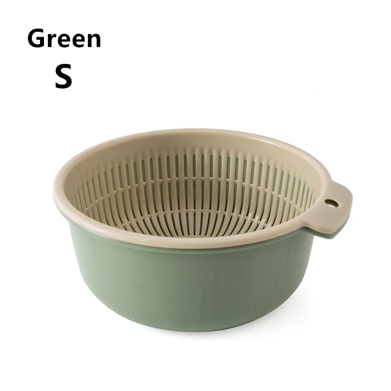Green S MAIKAMI кухонная корзина для посуды из пластика и пластиковых корзинки для фруктов моющиеся овощные сито - Цвет: Green S