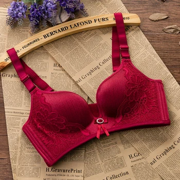 

1Pc Sexy Push Up Bra Gather Deep V Bra for Women Underwear Sexy Lingerie Push Up Brassiere Bralette Wireless Bras Women Lace Bra