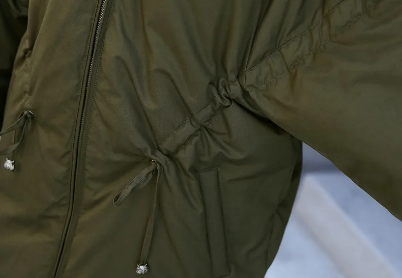 Модный бренд настоящий белый утиный пух теплые толстые парки пальто женское с меховым капюшоном размера плюс толстый пуховик куртка wq58
