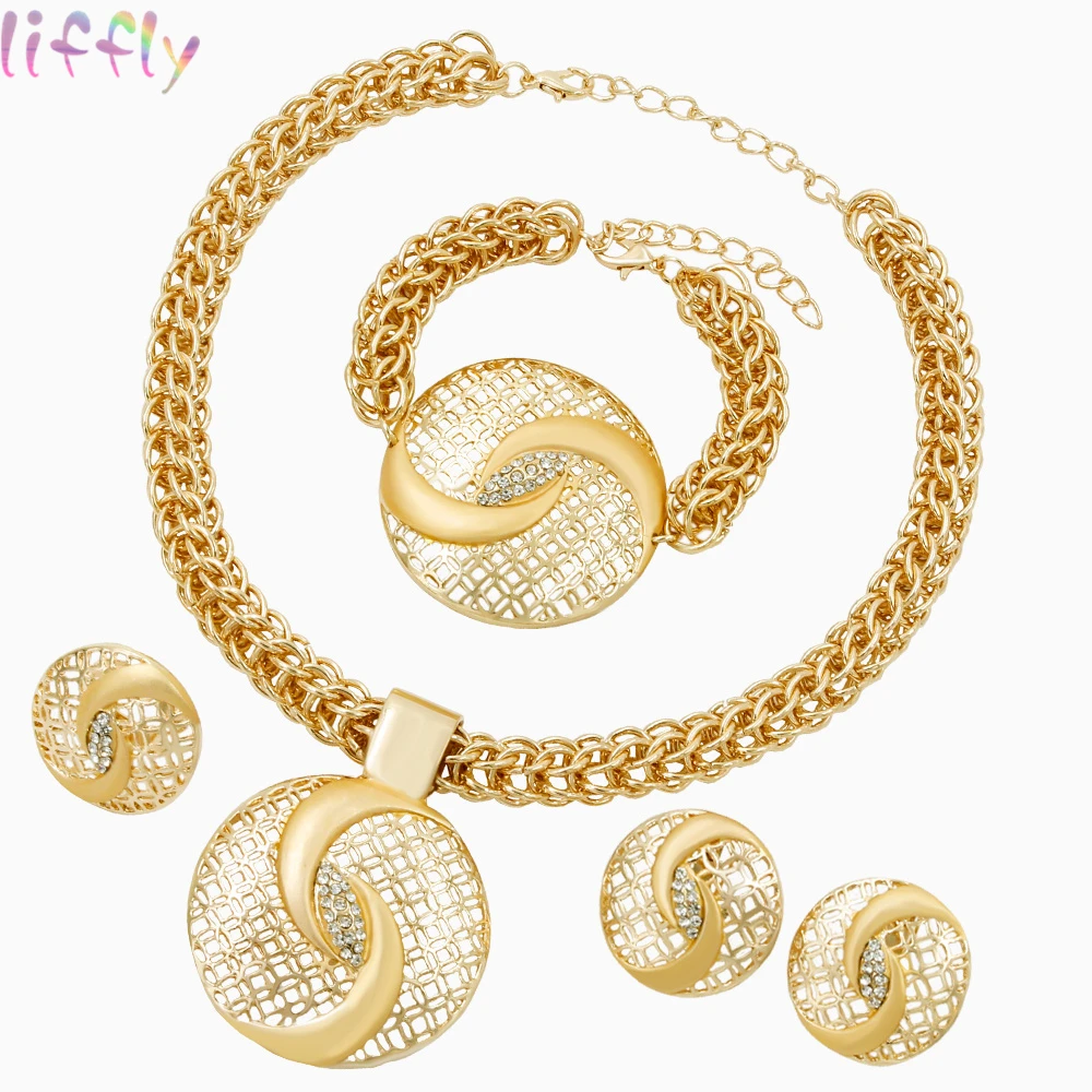 

4pc/sets! Charm Women Christmas Party Gift Crystal Pendant Necklace Bracelet Fashion Earring Jewelry Wedding Jewelry Accessories