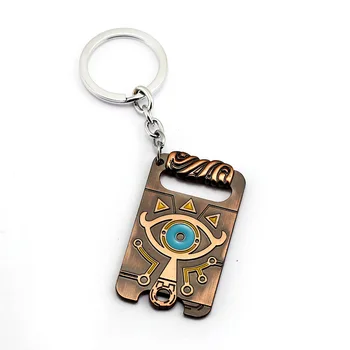

24 Pcs/Lot Anime jewelry Game Legend of Zelda Keychains Metal Key Chain Sheikah Slate Pattern Pendant Keyring Bulk Wholesale