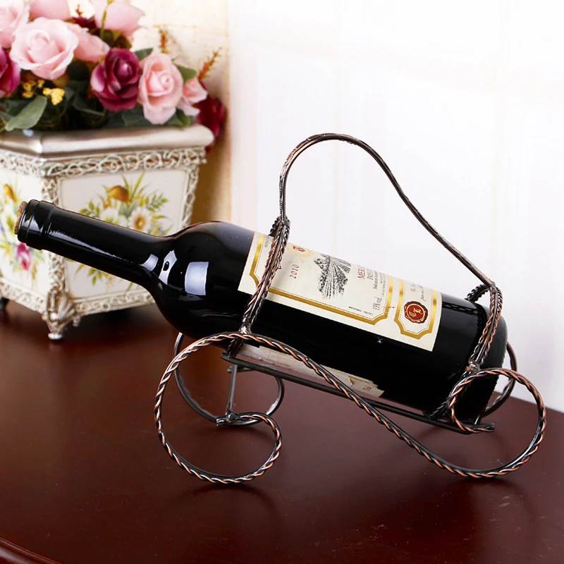 Buy Creative Retro Wine Holder Metal Iron Wire Frame