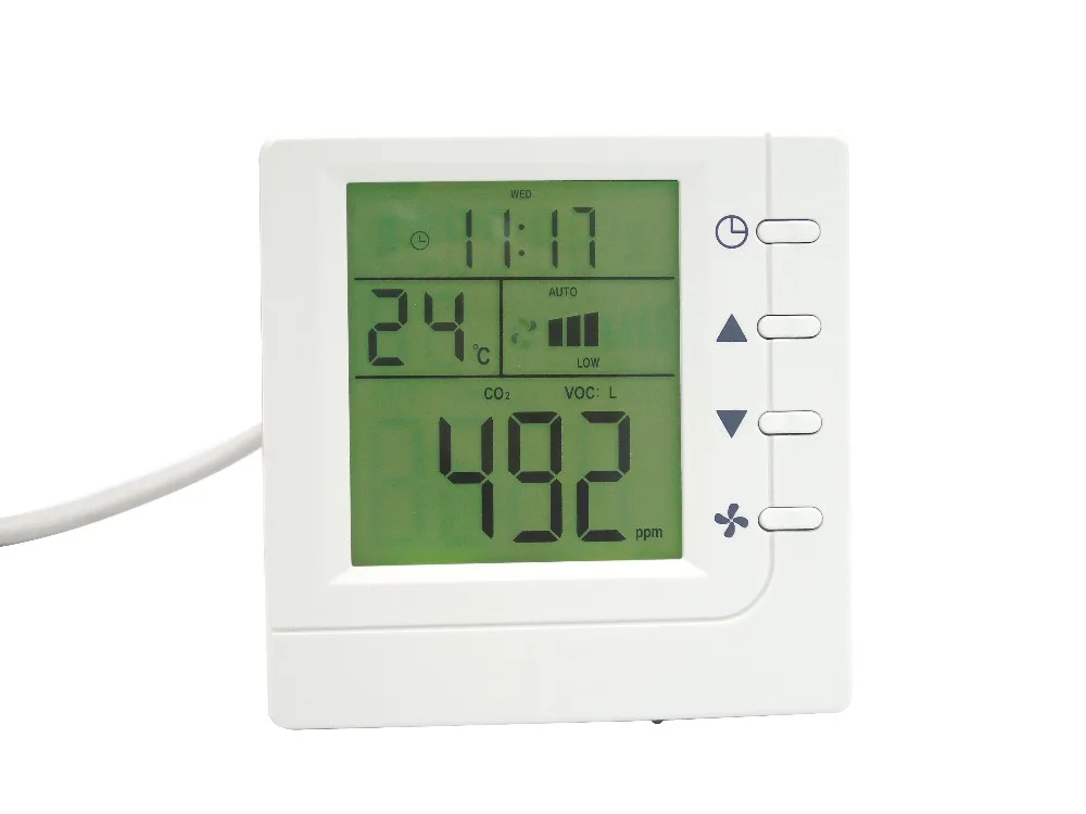 RS485 air quality sensor co2 monitor detector controller Relay three speed for adjustment range 350-1500ppm