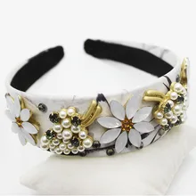 2017 Bijoux cheveux gold crystal vintage tiaras para casamento barroco hair jewelry women fashion pink baroque headband jewelry